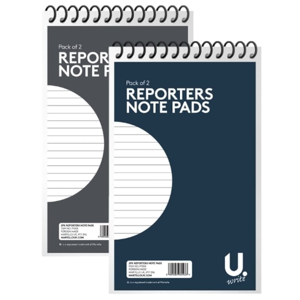 image 1 of Pack of 3 5"x8" 40 Sheets Reporters Note Pads
