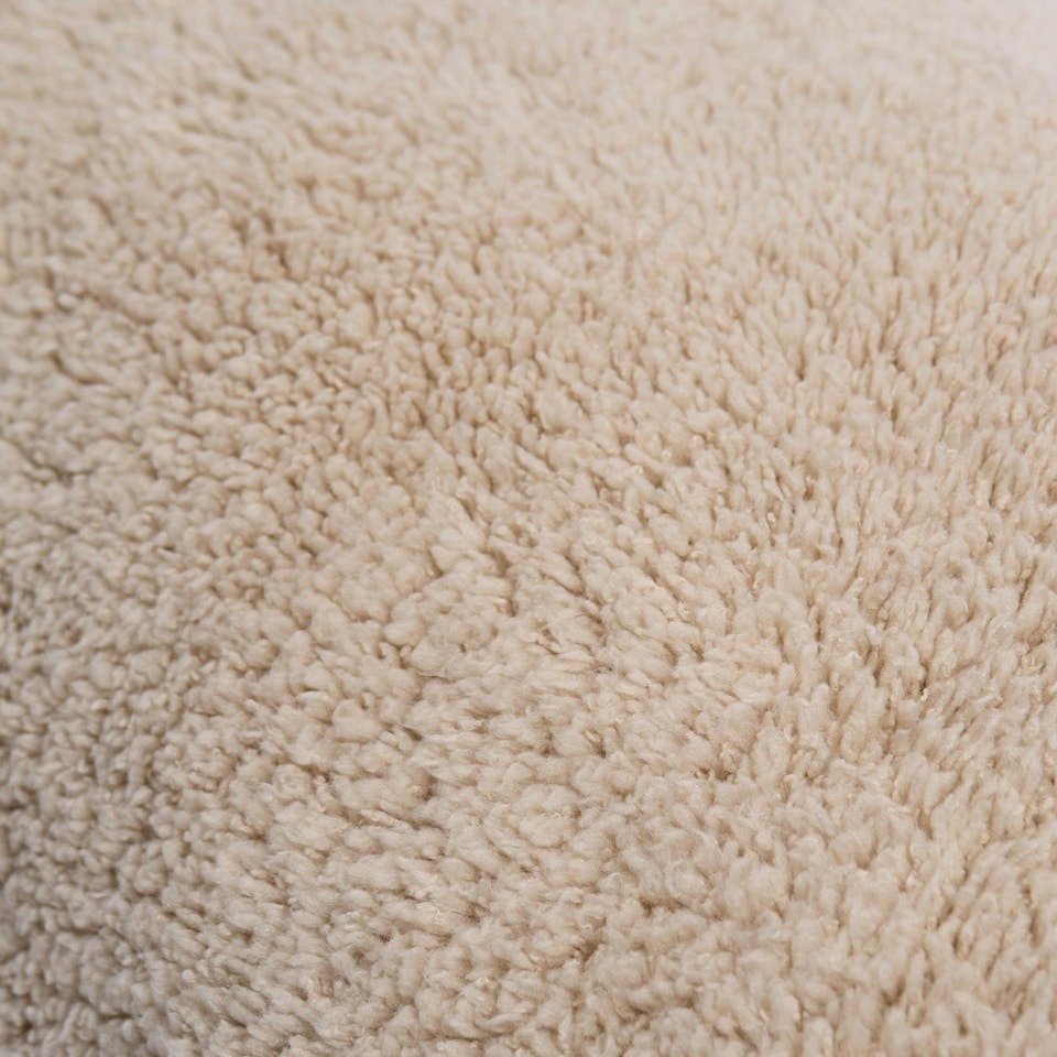 image 1 of OHS Teddy Fleece Long Bolster Pregnancy Body Support Cushion, 40x137cm - Natural