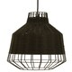 image 3 of Interiors by Premier Black Rattan Pendant Lamp, Eco-friendly Hanging Rattan Pendant Light, Durable Hanging Rattan Ceiling Lamp