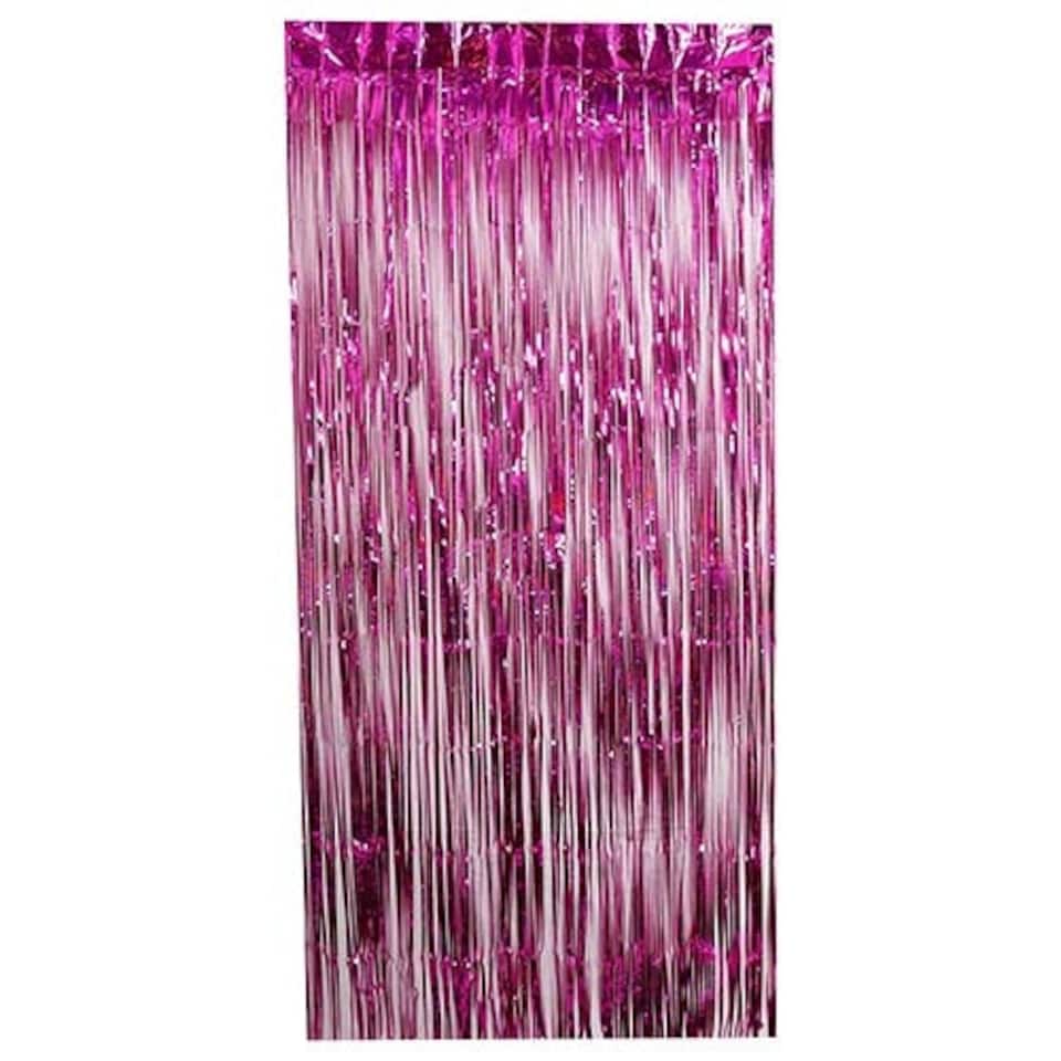 Bright Metallic Magenta Pink Foil Door Curtain Backdrop 1.9m x 99cm - Pack of 10