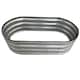 image 1 of Gr8 Garden Outdoor Raised Bed Planter Oval Galvanised Steel Trough Box 120x61x30cm