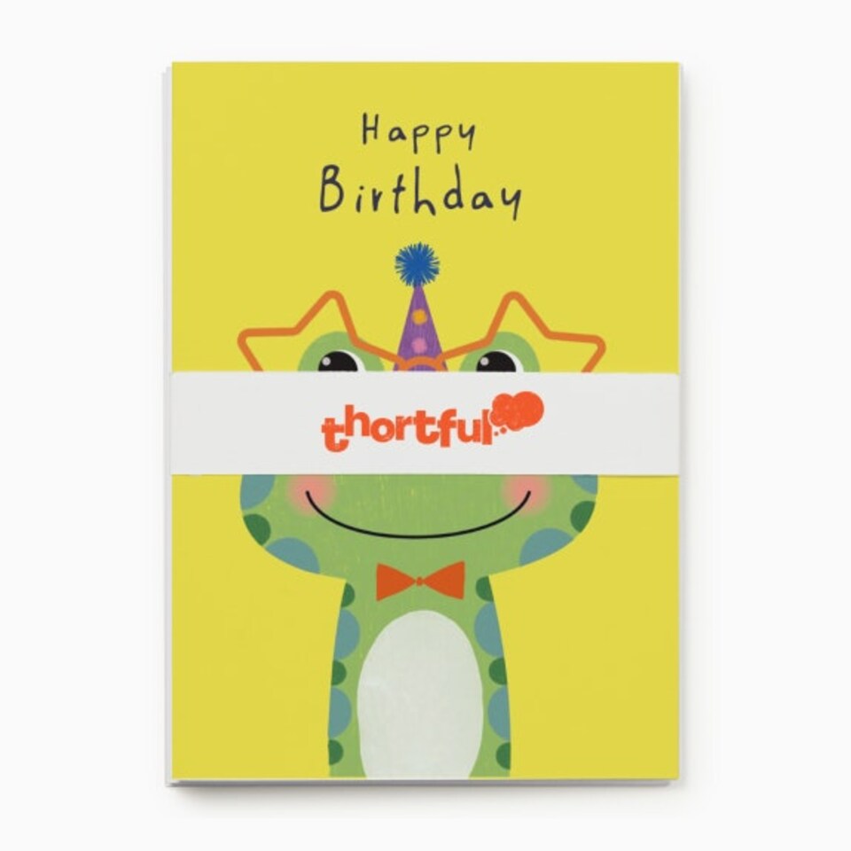 image 1 of Kids' Bold Animals Birthday Card Double Pack – Box of 16 (4 Designs)