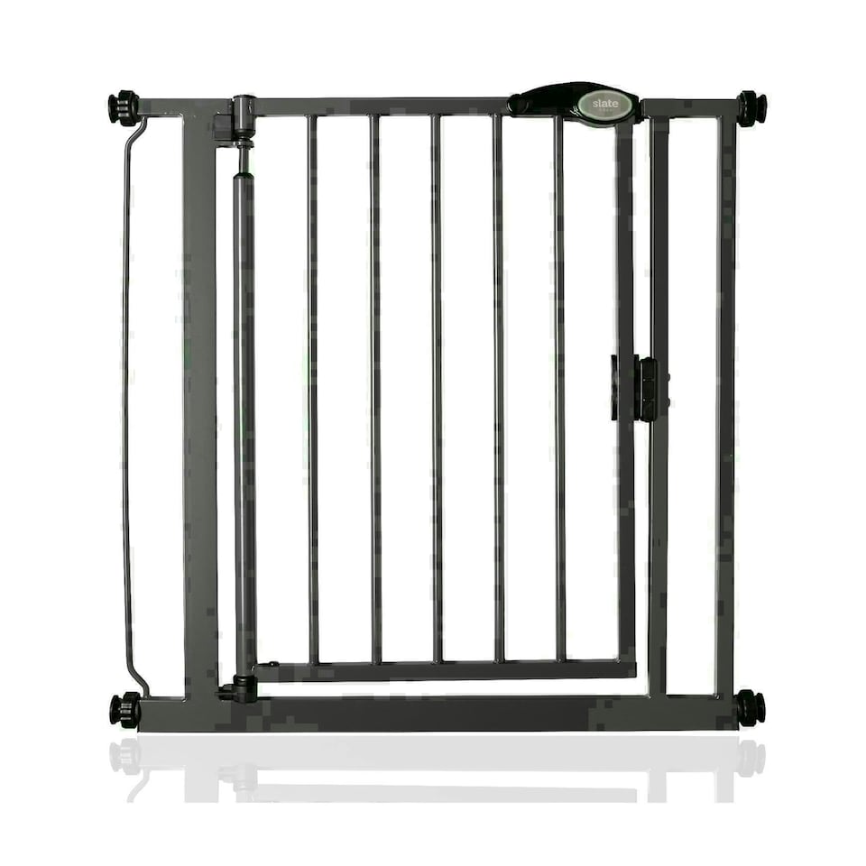 image 1 of Bettacare Auto Close Stair Gate, 75cm - 82cm, Slate Grey, Pressure Fit Safety Gate, Baby Gate