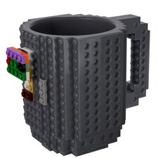 Building Bricks DIY Puzzle Mug 400ml with Assorted Blocks Construction Brick Compatible Novelty Coffee Cup Gift Boxed Creative Design