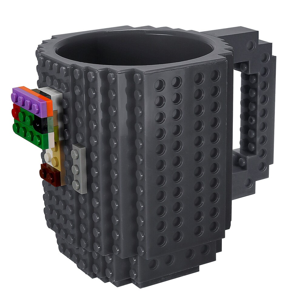 image 1 of Building Bricks DIY Puzzle Mug 400ml with Assorted Blocks Construction Brick Compatible Novelty Coffee Cup Gift Boxed Creative Design