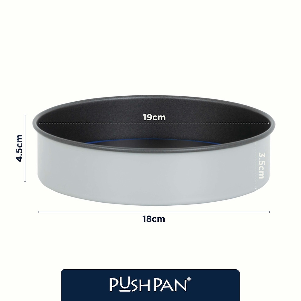 image 1 of PushPan Set of 2 x 7 Inch Shallow Cake Tins