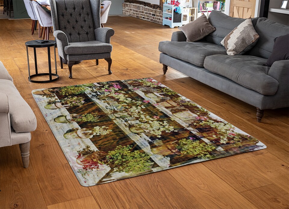 image 1 of Plant Pots Rug | Multi