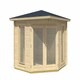 image 2 of Oban-Log Cabin, Wooden Garden Room, Timber Summerhouse, Home Office - L282.3 x W282.3 x H240.5 cm Brown