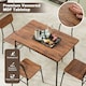 image 8 of COSTWAY 5Pcs Wood Square Kitchen Table & Chair Set Brown