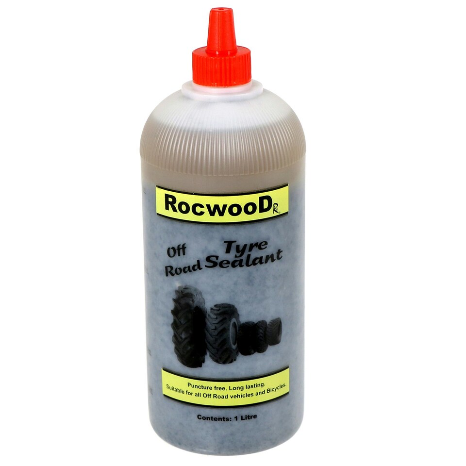 image 1 of SPARES2GO Tyre Sealant Off Road Puncture Wheelbarrow Mower Wheel Inner Tube Tubeless (1L Bottle)