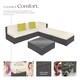 image 3 of Garden Furniture Set Paris - modular corner sofa set with coffee table, thick cushions | Grey | grey | 75 x 75 x 60 cm | 1