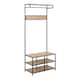 image 1 of Seaford Clothes Rack with 3 Shelves in Black and Oak