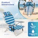 image 2 of COSTWAY 2 PCS Folding Beach Chair Adults Portable Low Sand Chair