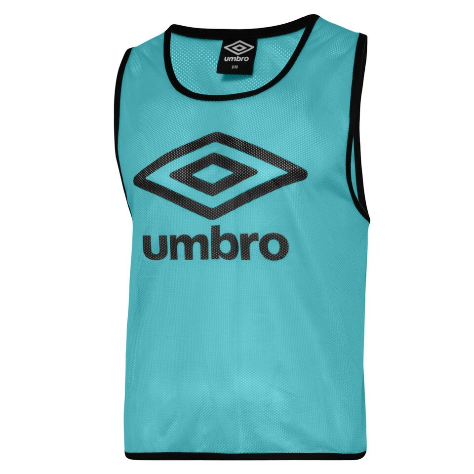 Umbro Childrens/Kids Training Bib - Aqua Blue/Black - L-XL