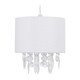 image 1 of Fiji - White Linen with Silver Fleck Detail Jewelled Pendant Shade White | Clear