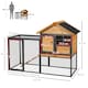 image 4 of PawHut Wood-metal Rabbit Hutch Elevated Pet House Outdoor 122 x 63 x 92cm