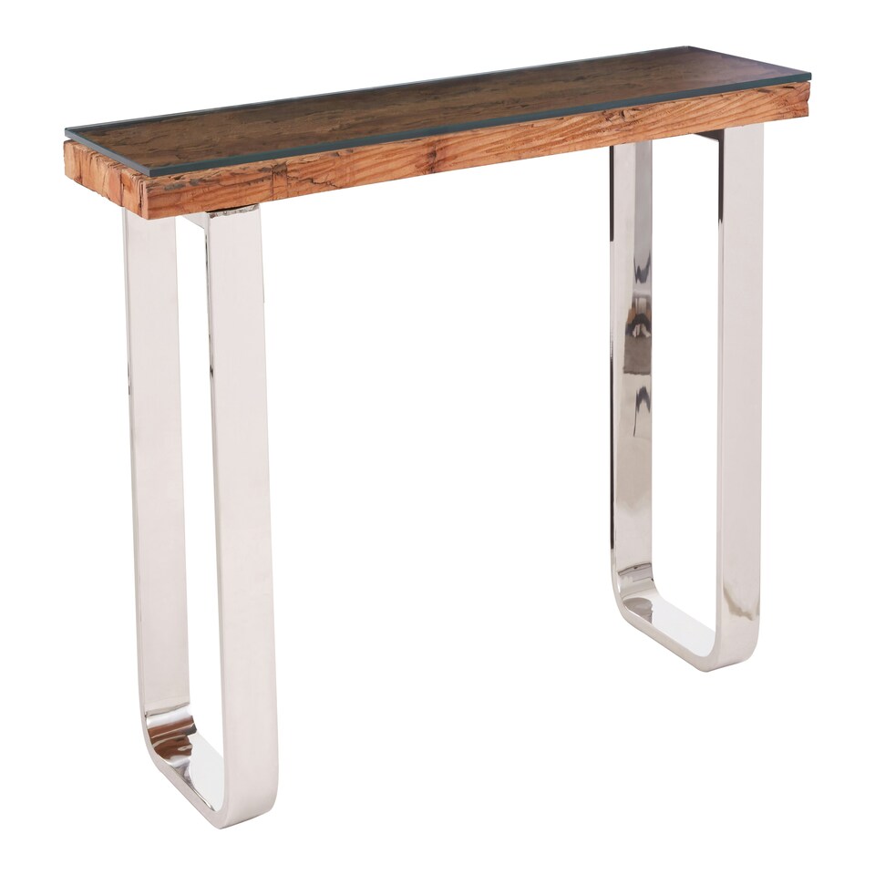 image 1 of Interiors by Premier Natural U Shaped Base Console Table Brown