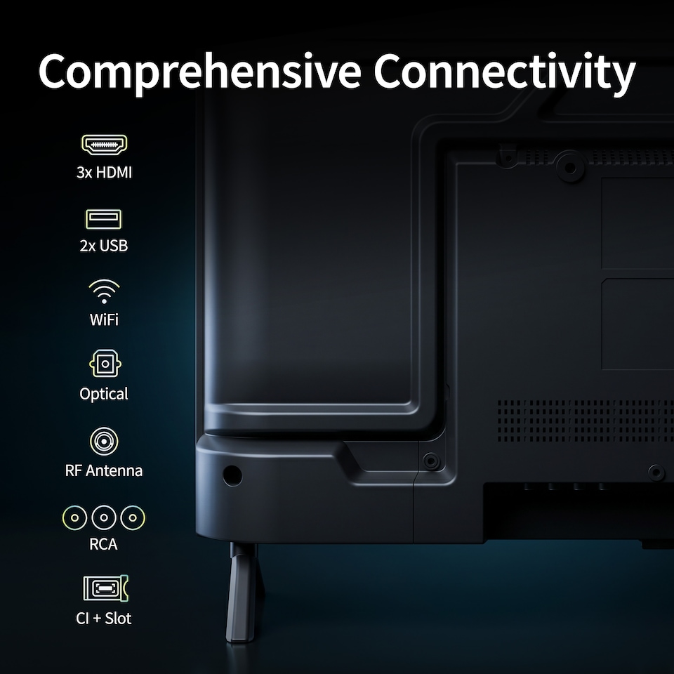 image 1 of HYE 43" Inch 4K LED Tizen OS WiFi Frameless Smart TV - 43UHDS2008