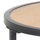 image 5 of Seaford Black Metal Small Round Side Table with Oak Top