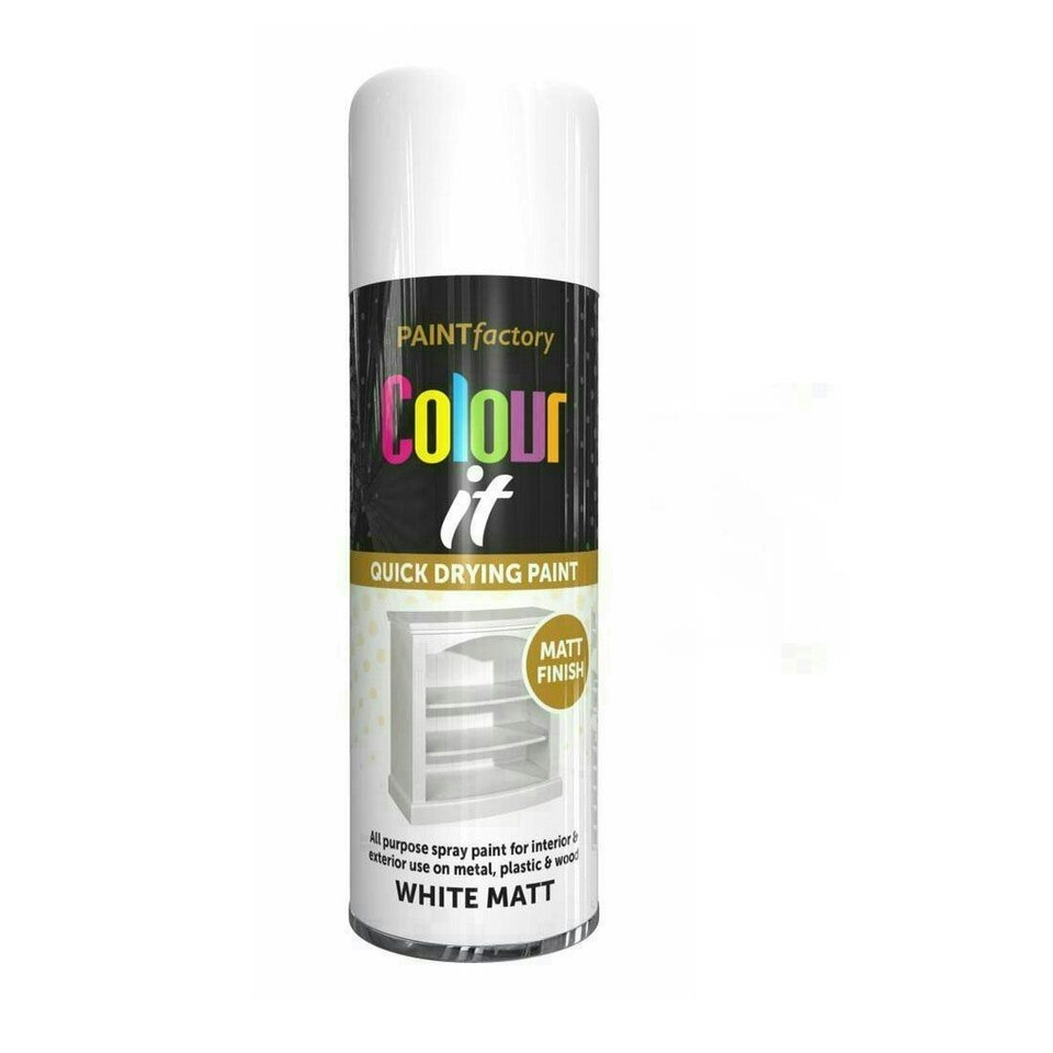 image 1 of Primer Spray Paint Aerosol Auto Car Lacquer Wood Metal 400ml White