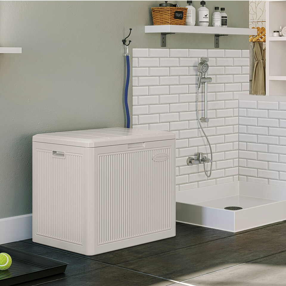 image 1 of Suncast New York 83L Storage Box - French Grey Grey