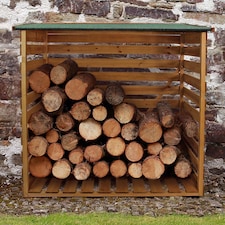 Wooden Log Store Wood Firewood Outdoor Garden Storage Logs Shed