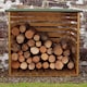 image 1 of Wooden Log Store Wood Firewood Outdoor Garden Storage Logs Shed