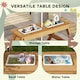 image 3 of AIYAPLAY Wooden Kids Picnic Table, Sand and Water Table w/ Benches, Parasol 