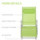 image 4 of Outsunny Sling Patio Reclining Chaise Lounge Garden Furniture Green
