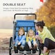 image 5 of HOMCOM 2 Seat Bike Trailer with 5 Point Harness, for 18+ Months, Blue
