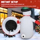 image 4 of Outsunny 8FT Christmas Inflatable Outdoor Decoration with Dynamic Disco & LED Lights, Self-Inflating Christmas Blow Up Snowman for Garden, Indoor Outdoor Home Decor