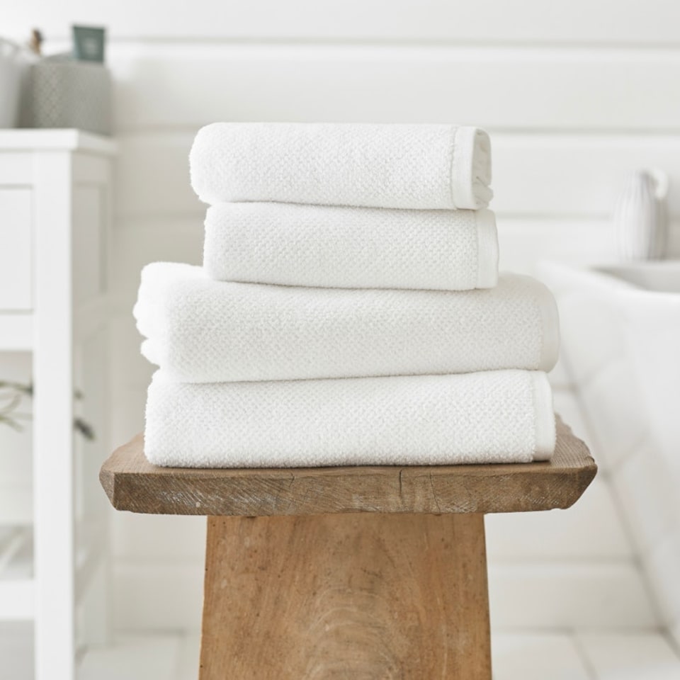 image 1 of Romeo 100% Cotton Absorbent Soft Bathroom Towels - Hand, Bath, Sheet | Cream | Stone | Bath sheet