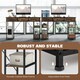 image 6 of HOMCOM Computer Writing Desk with Power Outlets, Drawers, Shelves, Brown Brown | Rustic Brown