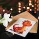 image 4 of Cute Red Baby Dinosaur Cartoon For Child Birthday Card