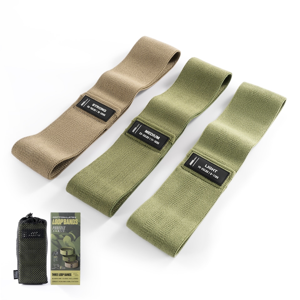 image 1 of Phoenix Fitness Green Cotton Hip Bands | Green
