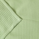 image 4 of Homescapes Organic Cotton Waffle Blanket/ Throw Sage Green - 280 x 230 cm | Green