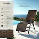 image 2 of Garden Chair Brisbane - 6-way adjustable backrest and footrest, foldable Brown