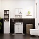 image 2 of Bath Vida Priano 1 Door 2 Shelf Tall Bathroom Cabient, White