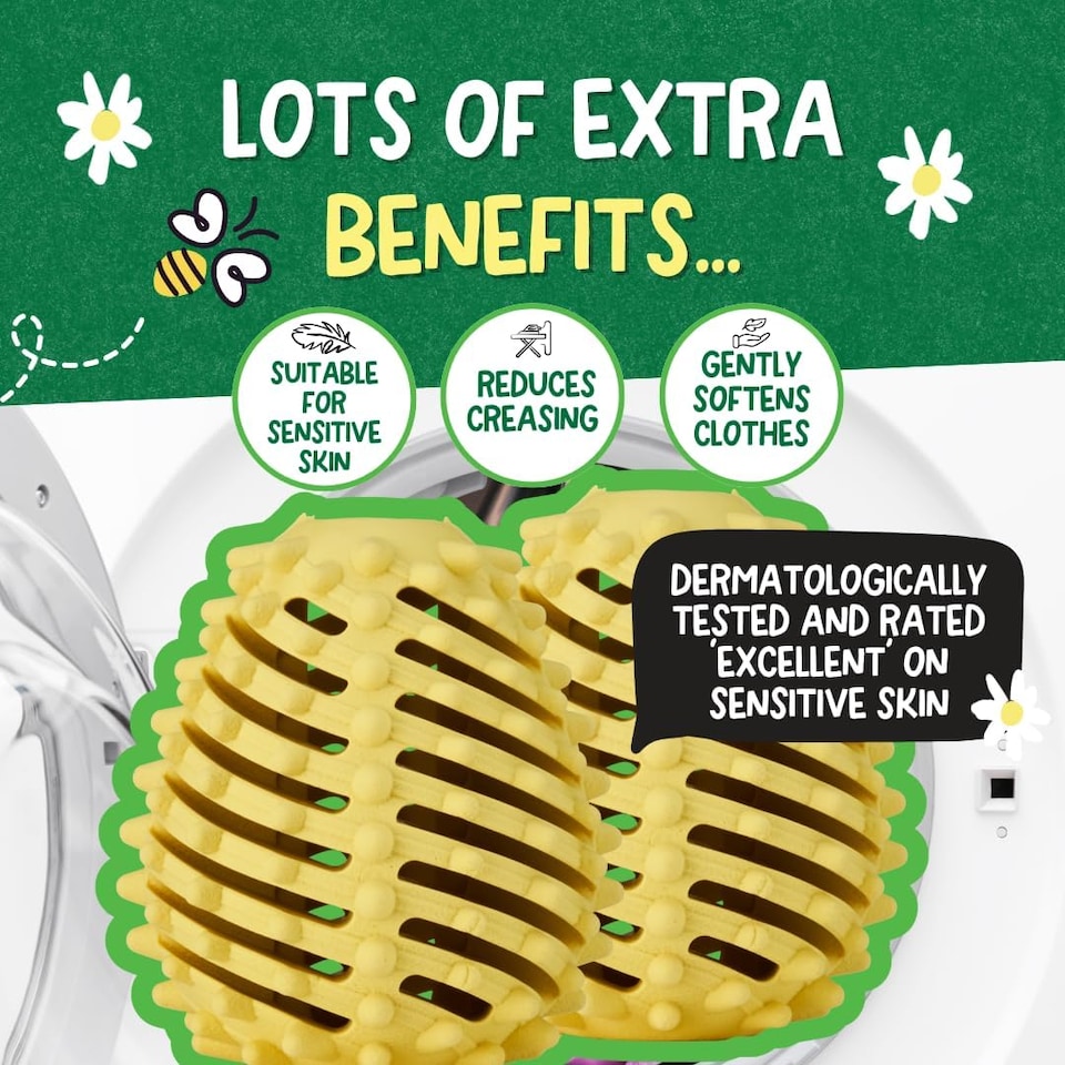 image 1 of Ecoegg Dryer Egg | Reduces Drying Time | Tumble Dryer Balls replacement | Softens Clothes | Hypoallergenic | Fragrance Free | 2 Eggs