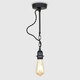 image 3 of ValueLights Huber Industrial Satin Black Ceiling Light Fitting - Includes 4w LED Filament Bulb 2700K Warm White