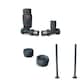 image 1 of Stirling Bold - Anthracite Thermostatic Radiator Valve & Installation Kit Straight 15mm