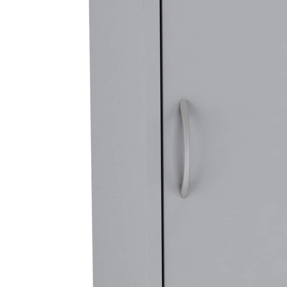 image 1 of Single Door 3-Tier Cabinet | Grey | 8.5 x 31 x 81.2 | 1