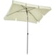 image 1 of Outsunny 2 x 1.3m Garden Parasol Umbrella, Outdoor Market Table Umbrella with Ruffles  Aluminium Pole, Rectangular Tilting Parasol Sun Shade Canopy, Cream White