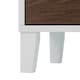 image 3 of Teamson Home Tyler Modern Wooden Linen Tower Tall Storage Cabinet with Two Doors, Walnut/White