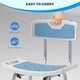 image 8 of HOMCOM Shower Chair for the Elderly and Disabled, 6-Level Height Adjustable Shower Stool with Backrest, Curved Seat, Anti-slip Foot Pads and Shower Head Holder, Light Blue
