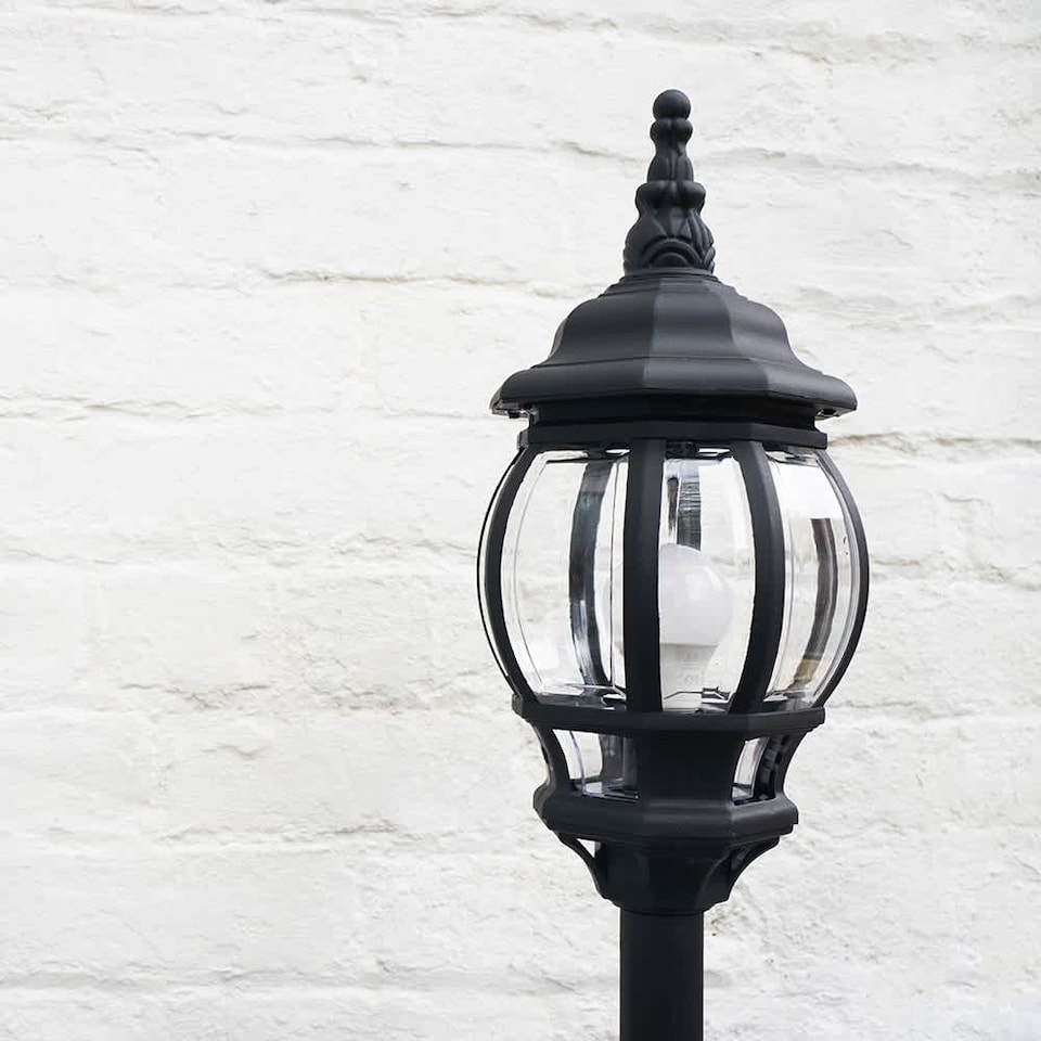 image 1 of ValueLights Black Outdoor Bollard Light with 6W Warm White Bulb | Black