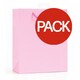 image 2 of Simon Elvin Finishing Touch Single Colour Large Gift Bag (Pack Of 6) - Pink - One Size