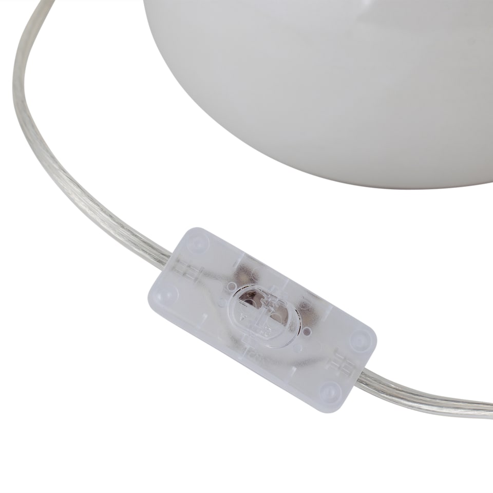 image 1 of Set of 2 Tuscan - White Ceramic Lamps with Grey Cut Out Shade | White | Grey | Medium | 2