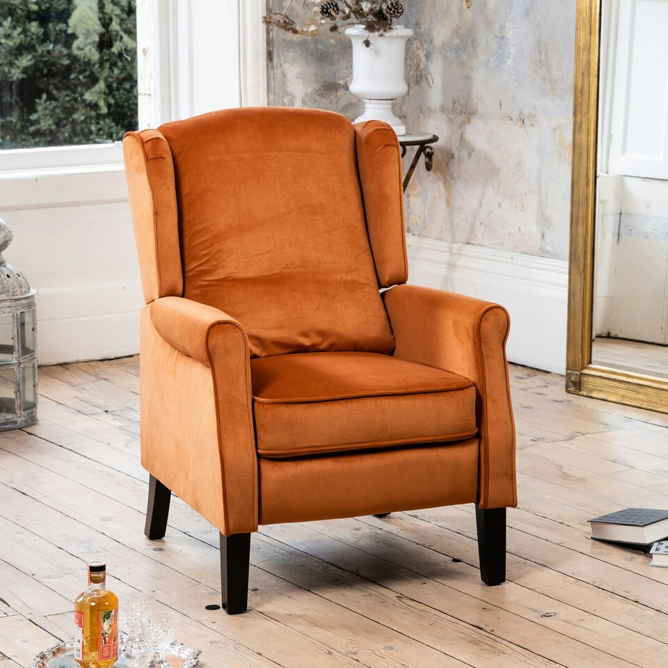 image 1 of Barksdale Recliner Armchair - Orange