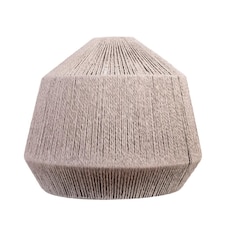 ValueLights Riad Fabric Natural Grey Taper Ceiling Shade & Bulb | Grey